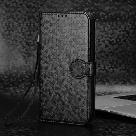 For vivo S18 5G / V30 5G Honeycomb Dot Texture Leather Phone Case(Black) - vivo Cases by buy2fix | Online Shopping UK | buy2fix