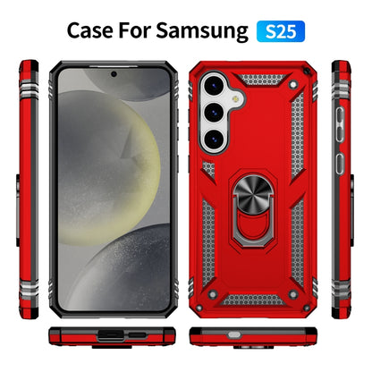 For Samsung Galaxy S25 5G Shockproof TPU + PC Phone Case(Red) by buy2fix