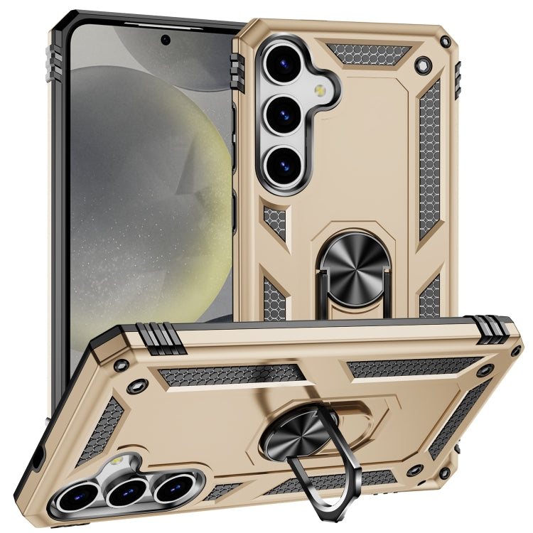 For Samsung Galaxy S25 5G Shockproof TPU + PC Phone Case(Gold) by buy2fix