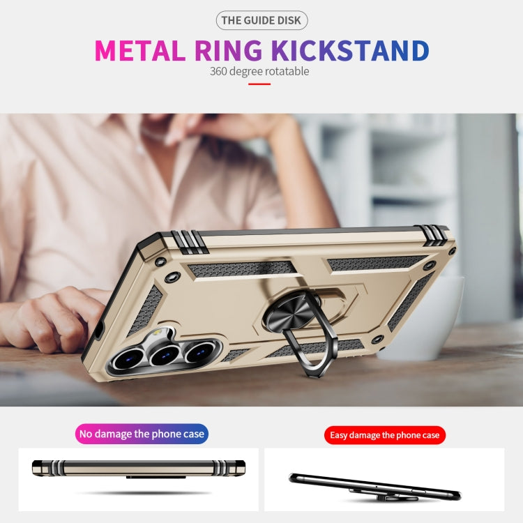 For Samsung Galaxy S25 5G Shockproof TPU + PC Phone Case(Gold) by buy2fix