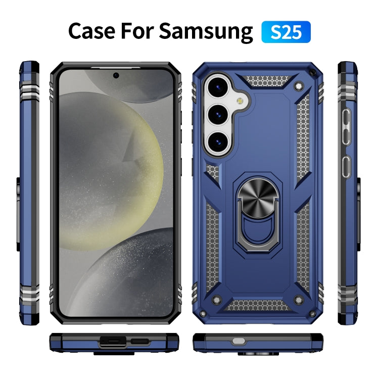 For Samsung Galaxy S25 5G Shockproof TPU + PC Phone Case(Blue) by buy2fix