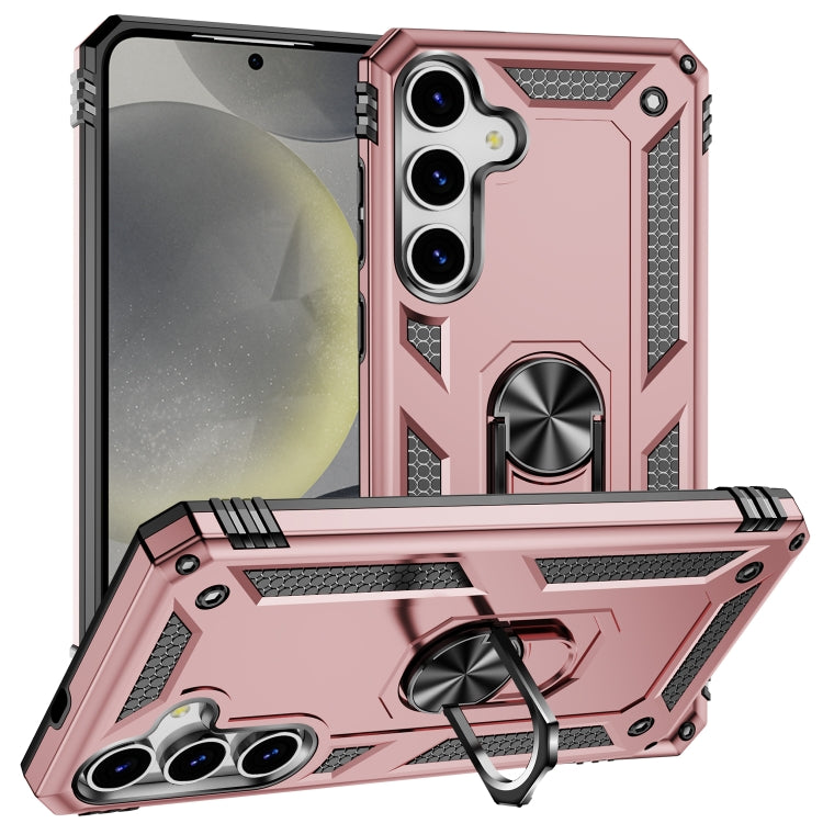 For Samsung Galaxy S25 5G Shockproof TPU + PC Phone Case(Rose Gold) by buy2fix