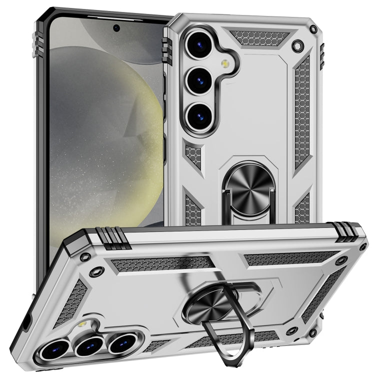 For Samsung Galaxy S25 5G Shockproof TPU + PC Phone Case(Silver) by buy2fix