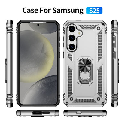For Samsung Galaxy S25 5G Shockproof TPU + PC Phone Case(Silver) by buy2fix