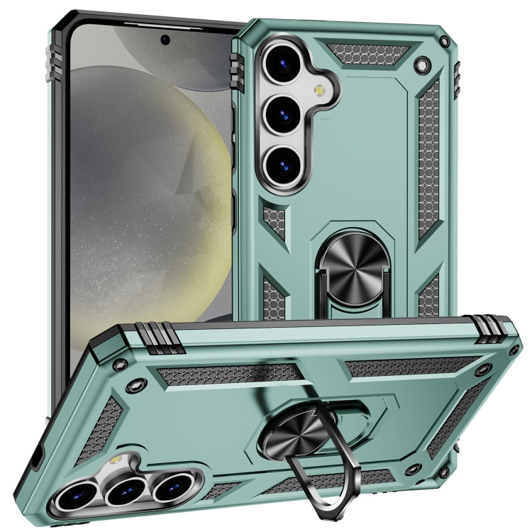 For Samsung Galaxy S25+ 5G Shockproof TPU + PC Phone Case(Dark Green) by buy2fix