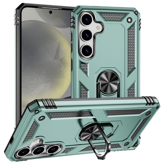For Samsung Galaxy S25+ 5G Shockproof TPU + PC Phone Case(Dark Green) by buy2fix