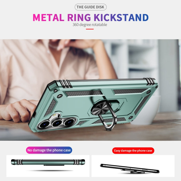 For Samsung Galaxy S25+ 5G Shockproof TPU + PC Phone Case(Dark Green) by buy2fix