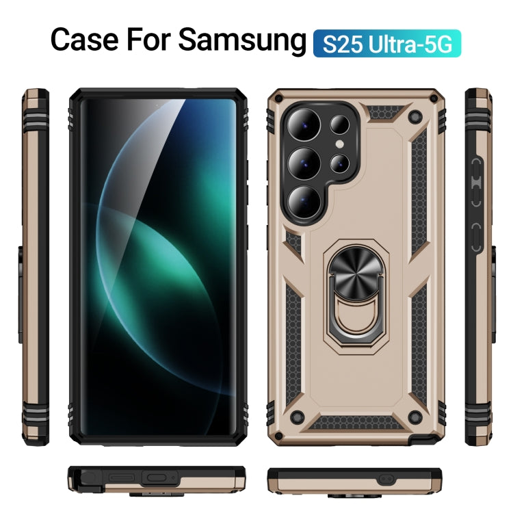 For Samsung Galaxy S25 Ultra 5G Shockproof TPU + PC Phone Case(Gold) by buy2fix