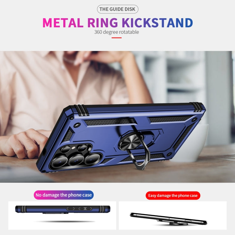 For Samsung Galaxy S25 Ultra 5G Shockproof TPU + PC Phone Case(Blue) by buy2fix