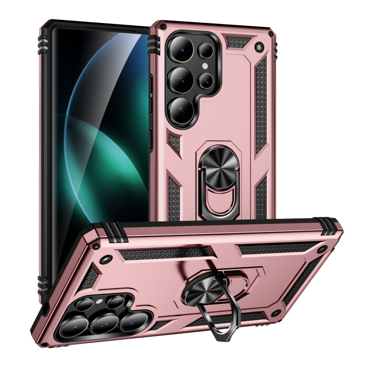 For Samsung Galaxy S25 Ultra 5G Shockproof TPU + PC Phone Case(Rose Gold) by buy2fix
