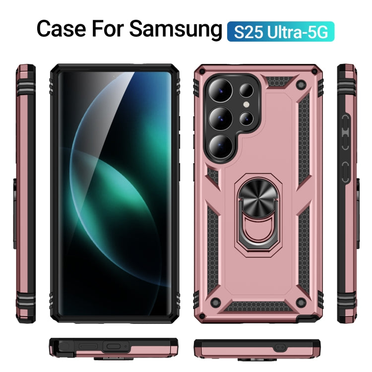 For Samsung Galaxy S25 Ultra 5G Shockproof TPU + PC Phone Case(Rose Gold) by buy2fix