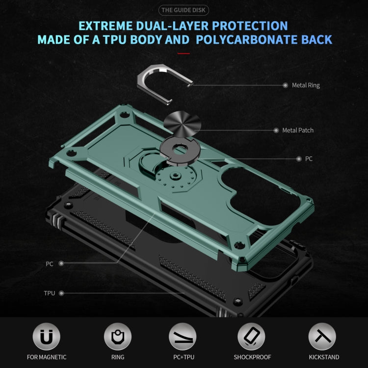 For Samsung Galaxy S25 Ultra 5G Shockproof TPU + PC Phone Case(Dark Green) by buy2fix