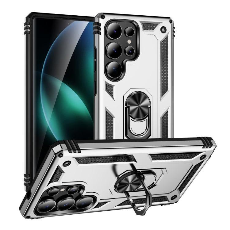 For Samsung Galaxy S25 Ultra 5G Shockproof TPU + PC Phone Case(Silver) by buy2fix