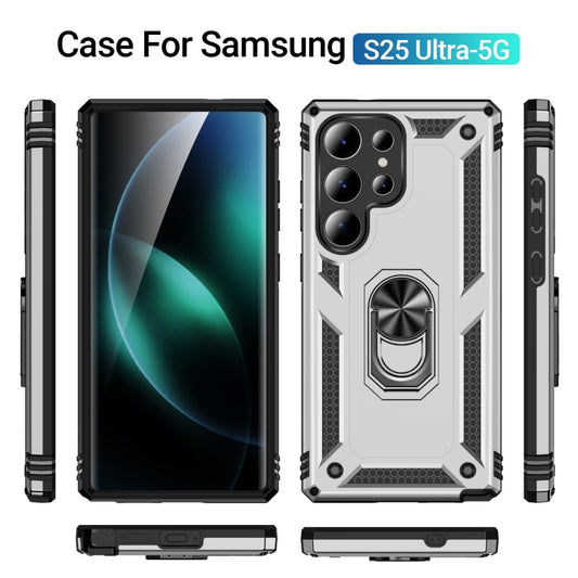 For Samsung Galaxy S25 Ultra 5G Shockproof TPU + PC Phone Case(Silver) by buy2fix