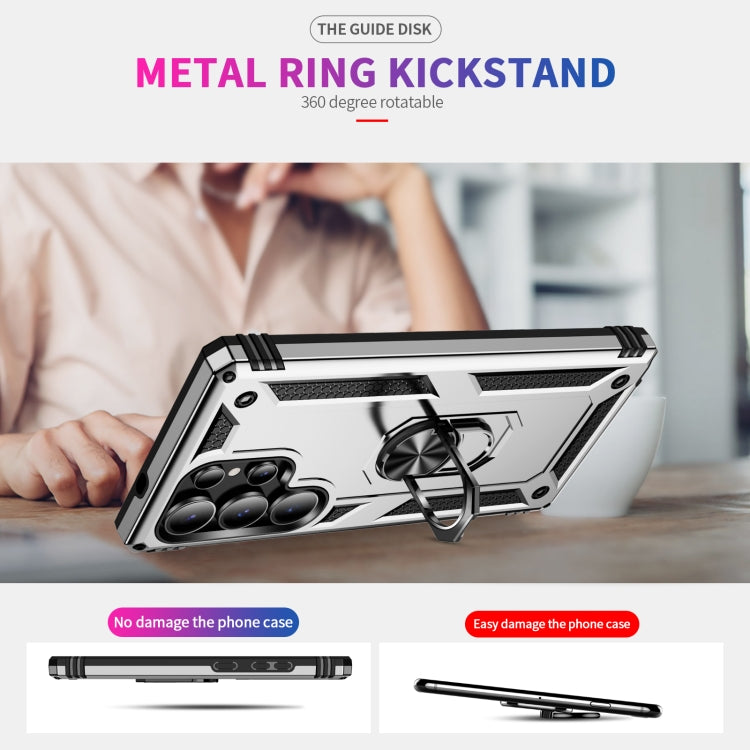 For Samsung Galaxy S25 Ultra 5G Shockproof TPU + PC Phone Case(Silver) by buy2fix