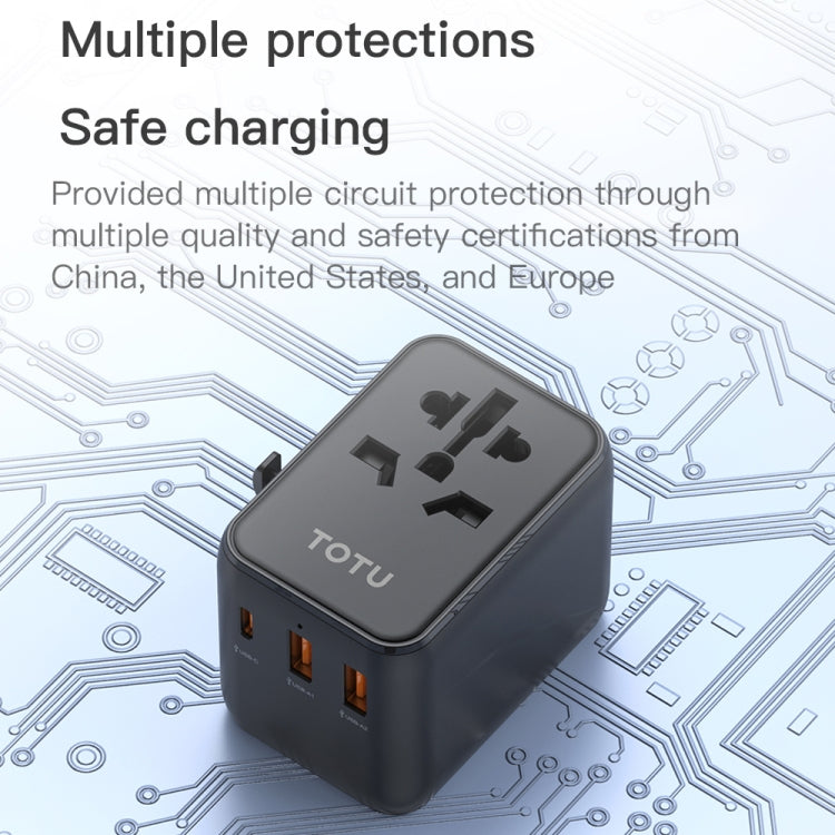 TOTU 635DQ PD 20W Universal Travel Fast Charger Power Adapter(Black) - USB Charger by TOTUDESIGN | Online Shopping UK | buy2fix