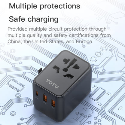 TOTU 635DQ PD 20W Universal Travel Fast Charger Power Adapter(Black) - USB Charger by TOTUDESIGN | Online Shopping UK | buy2fix