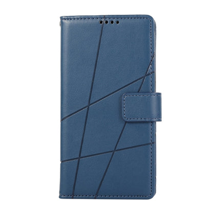For Motorola Moto G Stylus 5G 2024 PU Genuine Leather Texture Embossed Line Phone Case(Blue) by buy2fix