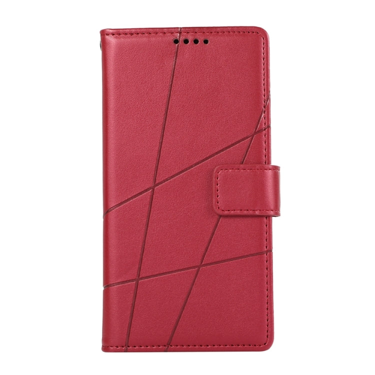 For Motorola Moto G Stylus 5G 2024 PU Genuine Leather Texture Embossed Line Phone Case(Red) by buy2fix
