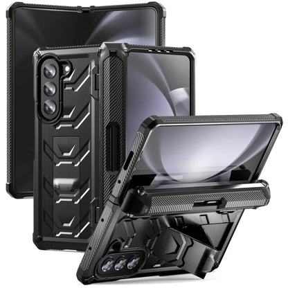 For Samsung Galaxy Z Fold5 5G Armored All-inclusive Shockproof Folding Phone Case(Black) - Galaxy Z Fold5 Cases by buy2fix | Online Shopping UK | buy2fix