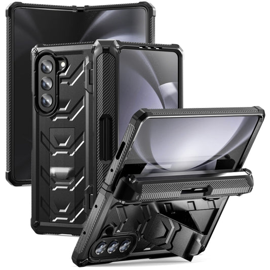 For Samsung Galaxy Z Fold5 5G Armored All-inclusive Shockproof Folding Phone Case(Black) - Galaxy Z Fold5 Cases by buy2fix | Online Shopping UK | buy2fix