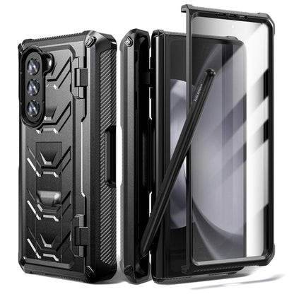 For Samsung Galaxy Z Fold5 5G Armored All-inclusive Shockproof Folding Phone Case(Black) - Galaxy Z Fold5 Cases by buy2fix | Online Shopping UK | buy2fix