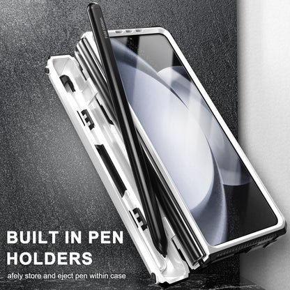For Samsung Galaxy Z Fold5 5G Armored All-inclusive Shockproof Folding Phone Case(White) - Galaxy Z Fold5 Cases by buy2fix | Online Shopping UK | buy2fix