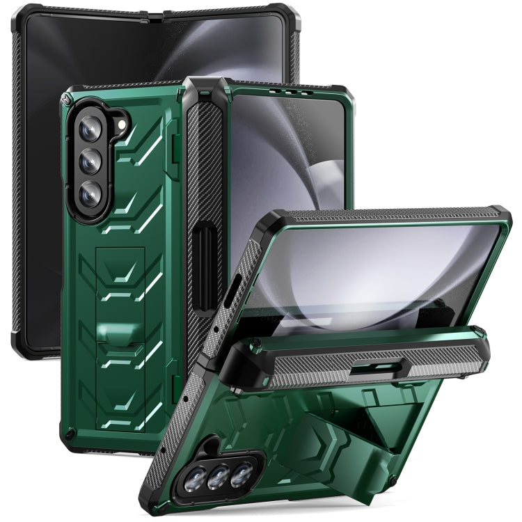 For Samsung Galaxy Z Fold5 5G Armored All-inclusive Shockproof Folding Phone Case(Green) - Galaxy Z Fold5 Cases by buy2fix | Online Shopping UK | buy2fix