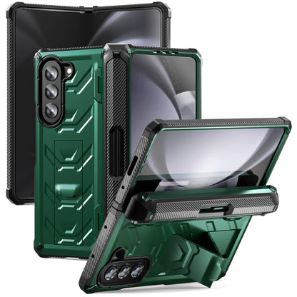 For Samsung Galaxy Z Fold5 5G Armored All-inclusive Shockproof Folding Phone Case(Green) - Galaxy Z Fold5 Cases by buy2fix | Online Shopping UK | buy2fix