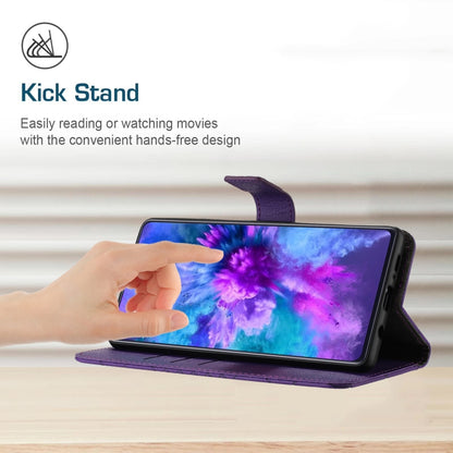 For Motorola Moto G Stylus 5G 2024 Rhombic Grid Texture Leather Phone Case(Purple) by buy2fix