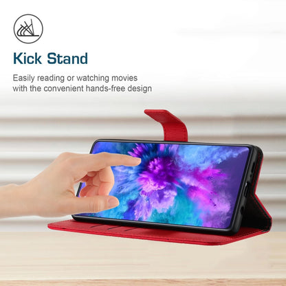 For Motorola Moto G Stylus 5G 2024 Rhombic Grid Texture Leather Phone Case(Red) by buy2fix