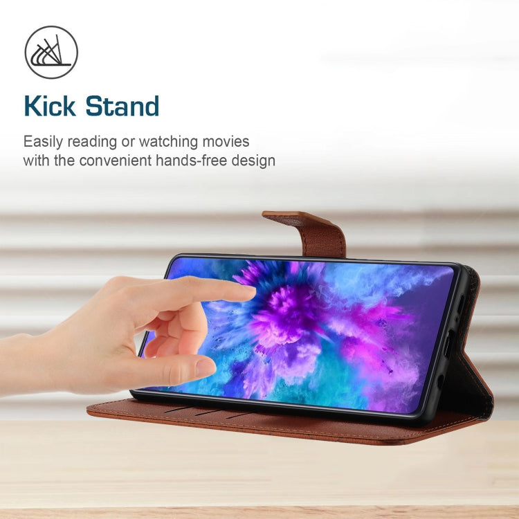 For Motorola Moto G Stylus 5G 2024 Rhombic Grid Texture Leather Phone Case(Brown) by buy2fix