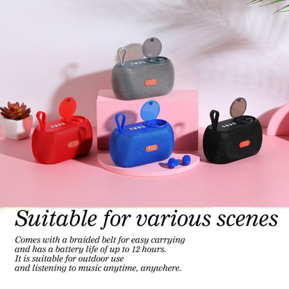 T&G TG810 2 in 1 Portable Outdoor Speaker + Mini Wireless Bluetooth Earphone(Grey) - Mini Speaker by T&G | Online Shopping UK | buy2fix