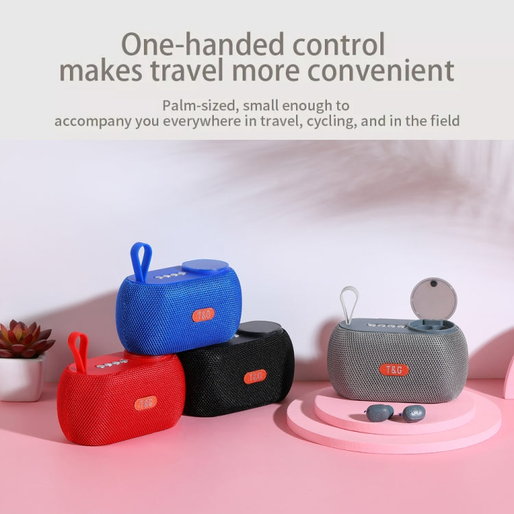 T&G TG810 2 in 1 Portable Outdoor Speaker + Mini Wireless Bluetooth Earphone(Grey) - Mini Speaker by T&G | Online Shopping UK | buy2fix