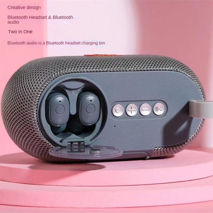 T&G TG810 2 in 1 Portable Outdoor Speaker + Mini Wireless Bluetooth Earphone(Blue) - Mini Speaker by T&G | Online Shopping UK | buy2fix
