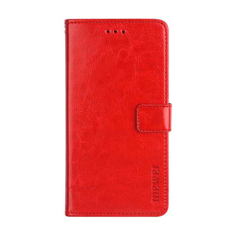 For Ulefone Note 8P idewei Crazy Horse Texture Horizontal Flip Leather Case with Holder & Card Slots & Wallet(Red) by idewei