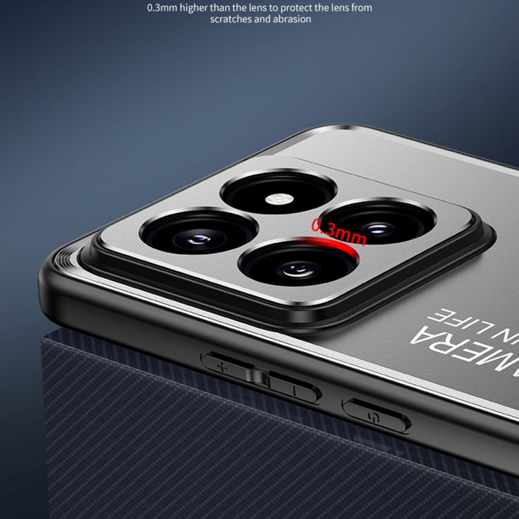 For Xiaomi 14 Frosted Metal Phone Case(Black) by buy2fix