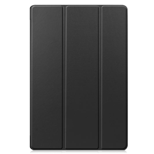 For Samsung Galaxy Tab S8+ / Tab S8 Plus /  Tab S7 FE / Tab S7+ Custer Texture Smart PU Leather Case with Sleep / Wake-up Function & 3-Fold Holder(Black) - Galaxy Tab S8+ Cases by buy2fix | Online Shopping UK | buy2fix