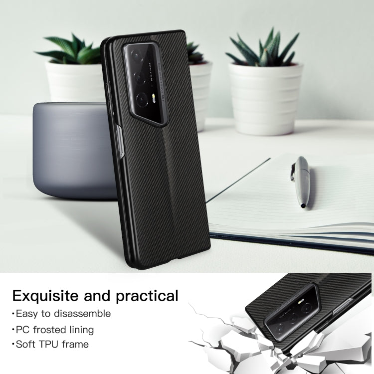 For Honor Magic V2 RSR Porsche Design ViLi TC Series Kevlar Carbon Fiber Texture Phone Case(Black) - Honor Cases by ViLi | Online Shopping UK | buy2fix