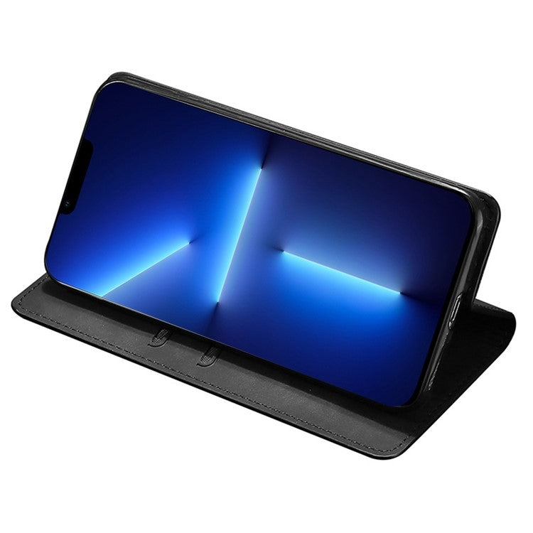 For Motorola Moto G Play 4G 2024 Skin Feel Magnetic Leather Phone Case(Black) by buy2fix