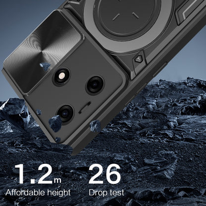 For Tecno Spark 10 / Spark 10C CD Texture Sliding Camshield Magnetic Holder Phone Case(Red) by buy2fix