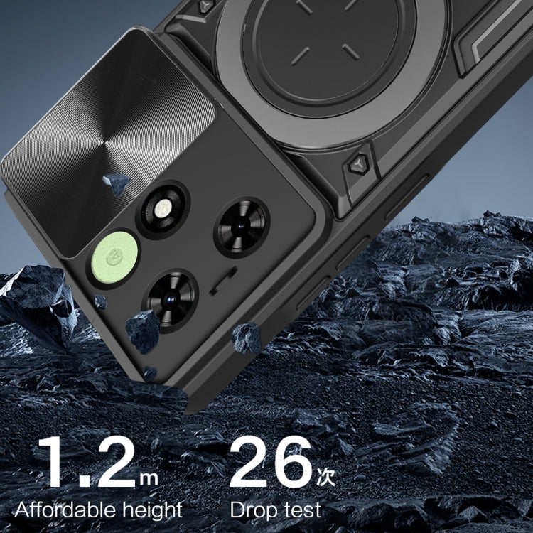 For Tecno Spark Go 2024/Spark 20 CD Texture Sliding Camshield Magnetic Holder Phone Case(Pink) by buy2fix