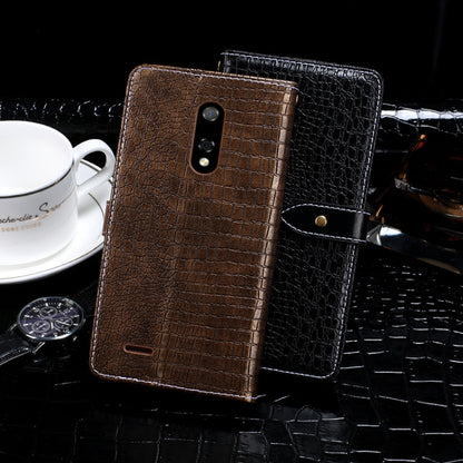 For Ulefone Note 8P idewei Crocodile Texture Horizontal Flip Leather Case with Holder & Card Slots & Wallet(Black) - Ulefone Cases by buy2fix | Online Shopping UK | buy2fix