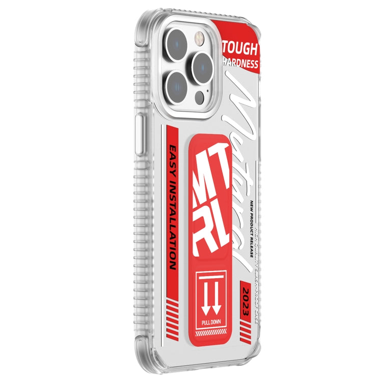 For iPhone 15 Pro Mutural Wing Flash Series TPU Phone Case with IML Stand(Red) - iPhone 15 Pro Cases by Mutural | Online Shopping UK | buy2fix