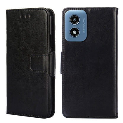 For Motorola Moto G Play 4G 2024 Crystal Texture Leather Phone Case(Black) by buy2fix