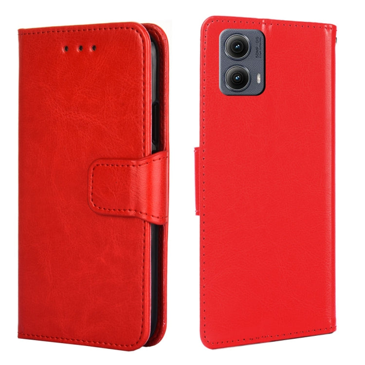 For Motorola Edge 5G 2024 Crystal Texture Leather Phone Case(Red) by buy2fix