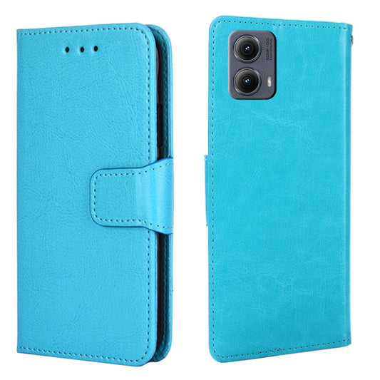 For Motorola Edge 5G 2024 Crystal Texture Leather Phone Case(Sky Blue) by buy2fix