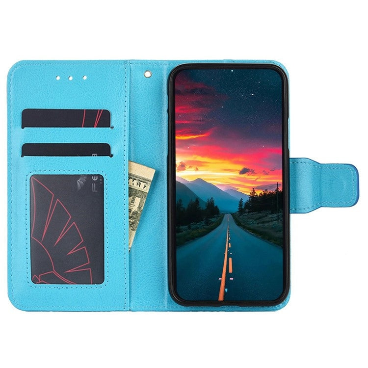 For Motorola Edge 5G 2024 Crystal Texture Leather Phone Case(Sky Blue) by buy2fix