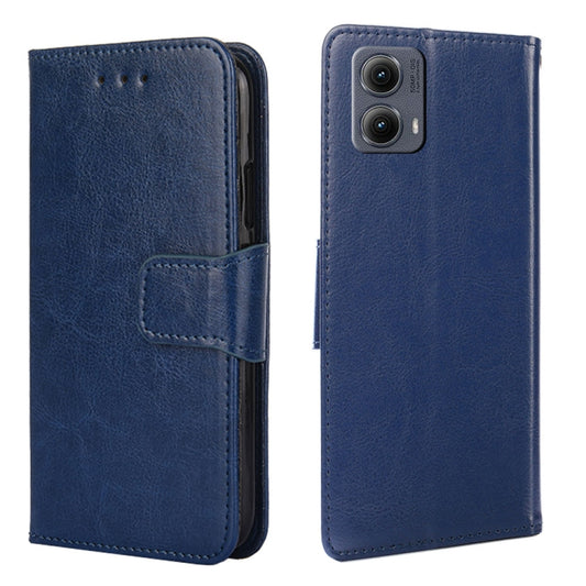 For Motorola Edge 5G 2024 Crystal Texture Leather Phone Case(Royal Blue) by buy2fix