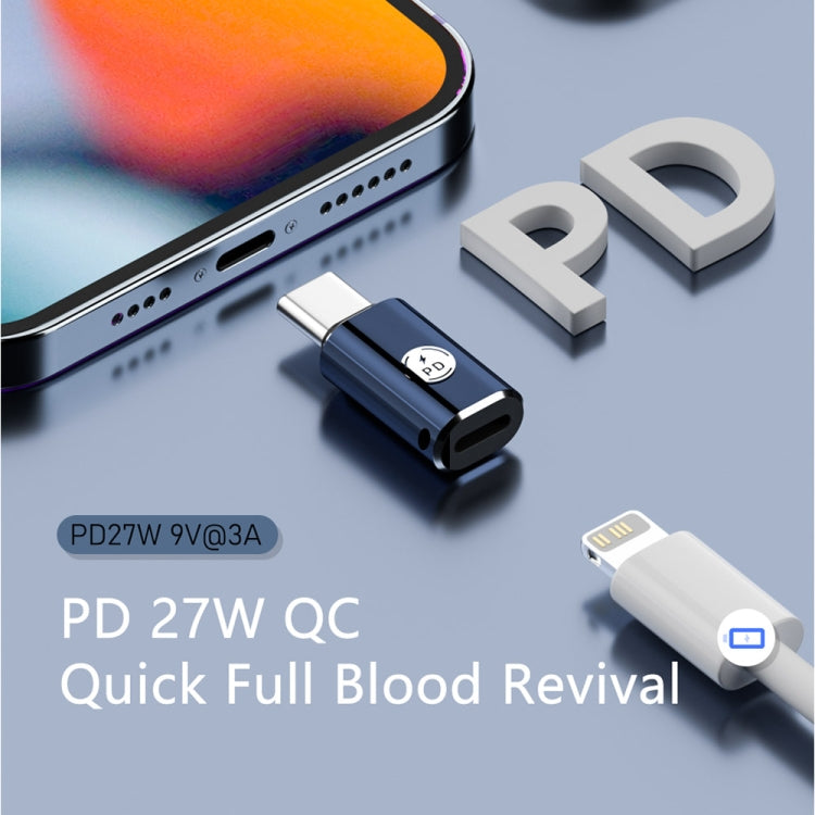 PD27W USB-C / Type-C to 8 Pin Adapter(Blue) by buy2fix